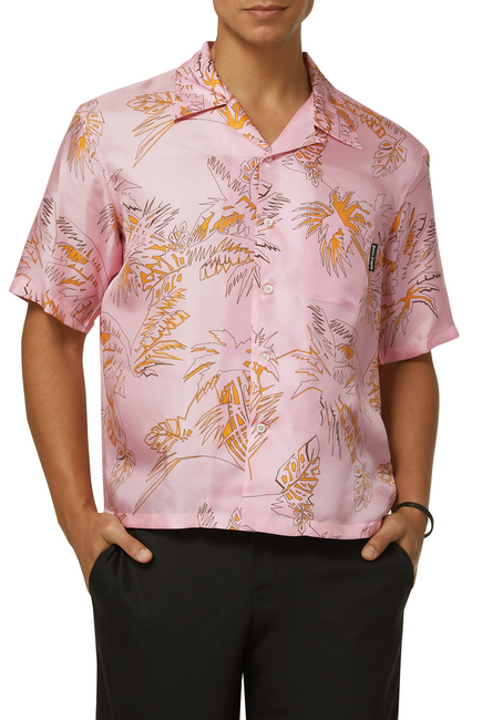 Abstract Palms Bowling Shirt